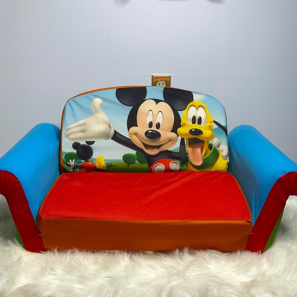 Marshmallow Furniture Disney Mickey Mouse Toddler 2-in-1 Flip Open Sofa